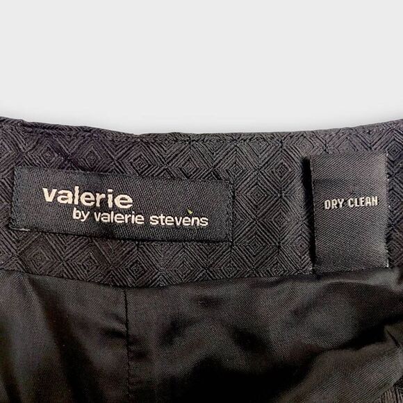 Valerie Stevens Womens Pants Sz Black Silk Tapered Zip Retroglam Lady Gaga Vtg - Picture 7 of 10